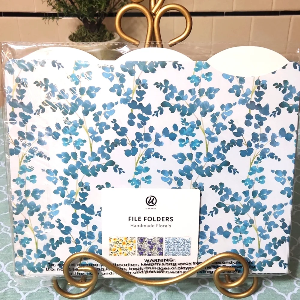 UBRANDS beautiful Floral File Folders